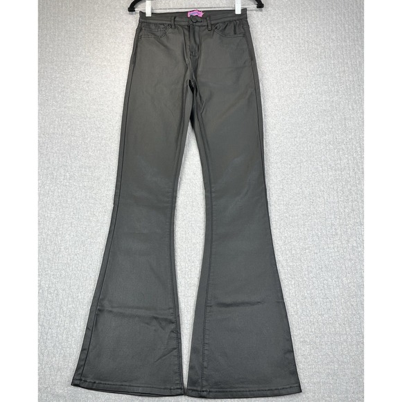 Edited By Remi Bader Pants - Edikted Bootcut Flare Disco High Waist women petite S 25X32 1/2 Stretch Pants